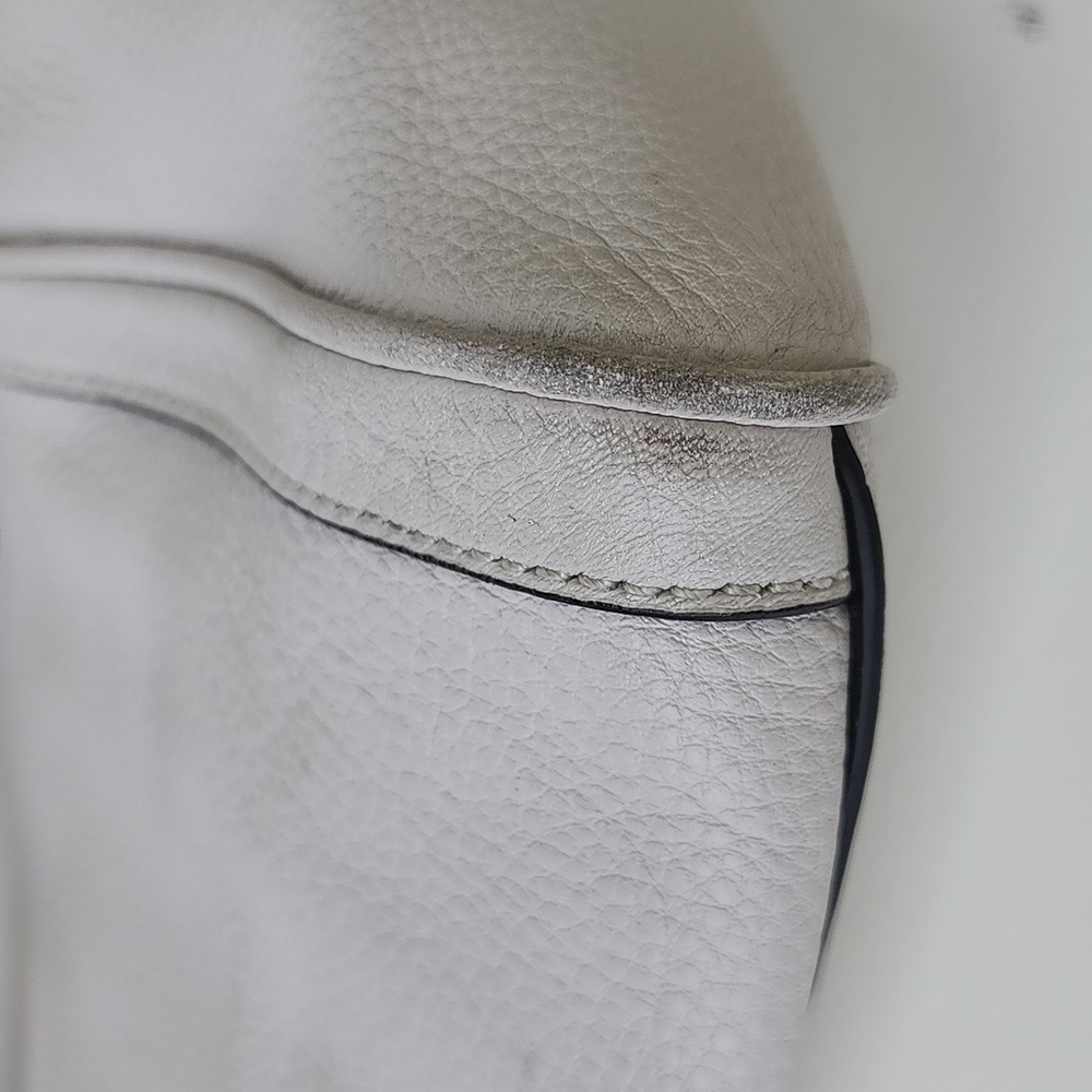 Michael Kors‎ Satchel Crossbody Bag Pebbled Ivory Leather Light Cream - Picture 11 of 15